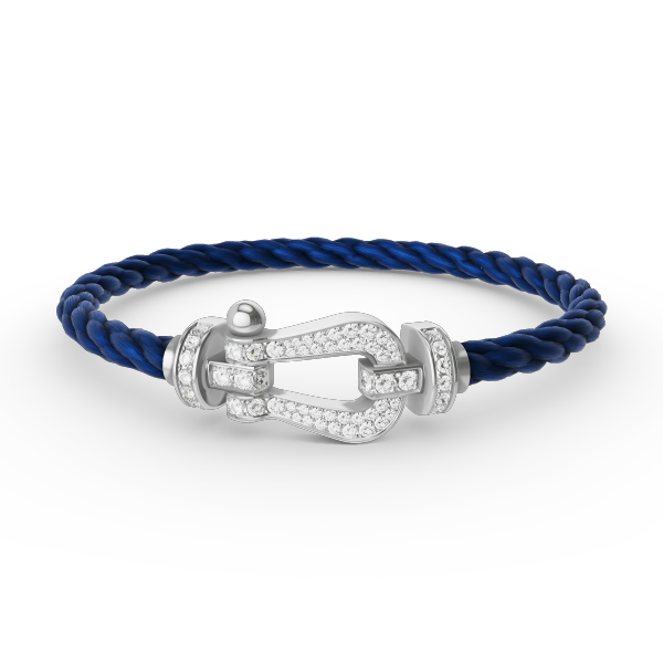 [Rani Jewelry]FORCE LARGE HORSESHOE FULL DIAMOND BRACELET SILVER