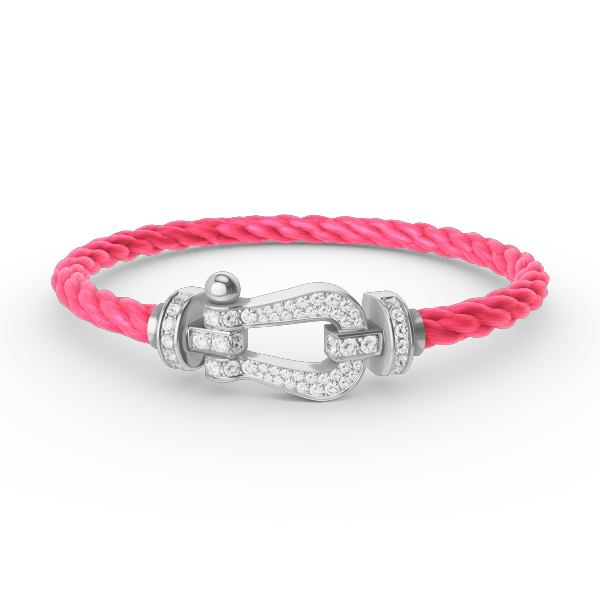 [Rani Jewelry]FORCE LARGE HORSESHOE FULL DIAMOND BRACELET SILVER