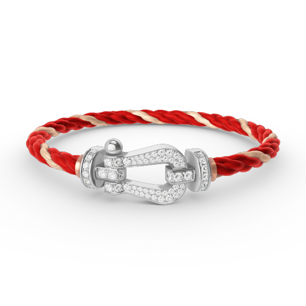 [Rani Jewelry]FORCE LARGE HORSESHOE FULL DIAMOND BRACELET SILVER