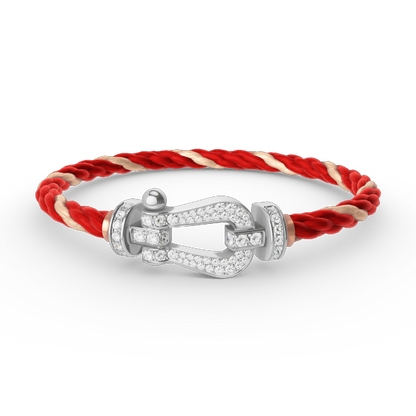 [Rani Jewelry]FORCE LARGE HORSESHOE FULL DIAMOND BRACELET SILVER