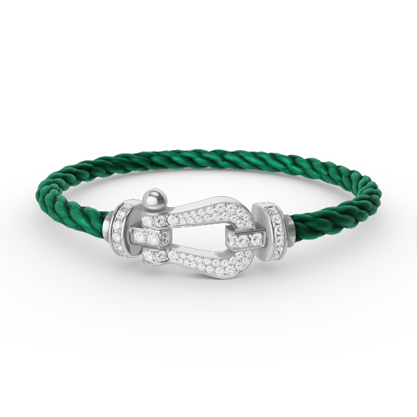 [Rani Jewelry]FORCE LARGE HORSESHOE FULL DIAMOND BRACELET SILVER