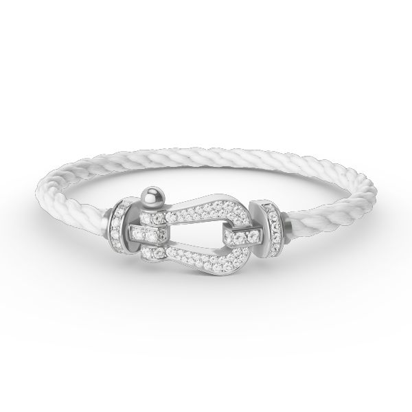 [Rani Jewelry]FORCE LARGE HORSESHOE FULL DIAMOND BRACELET SILVER