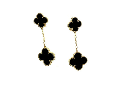[Rani Jewelry]CLOVER 2 MOTIFS  EARRINGS (MULTIPLE CHOICESC