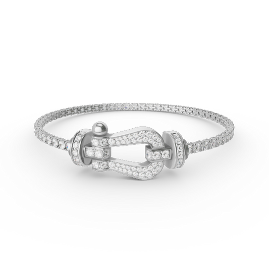 [Rani Jewelry]FORCE  LARGE HORSESHOE FULL DIAMOND TENNIS BRACELET
