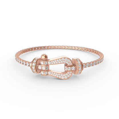 [Rani Jewelry]FORCE  LARGE HORSESHOE FULL DIAMOND TENNIS BRACELET
