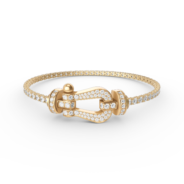 [Rani Jewelry]FORCE  LARGE HORSESHOE FULL DIAMOND TENNIS BRACELET