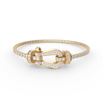 [Rani Jewelry]FORCE  LARGE HORSESHOE FULL DIAMOND TENNIS BRACELET