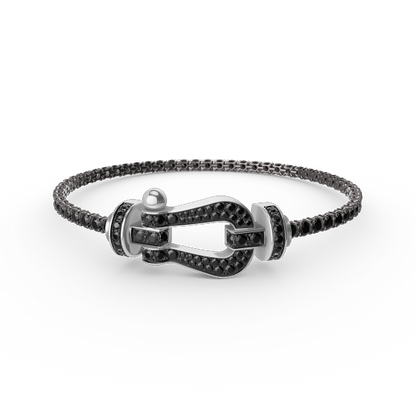 [Rani Jewelry]FORCE  LARGE HORSESHOE FULL DIAMOND TENNIS BRACELET